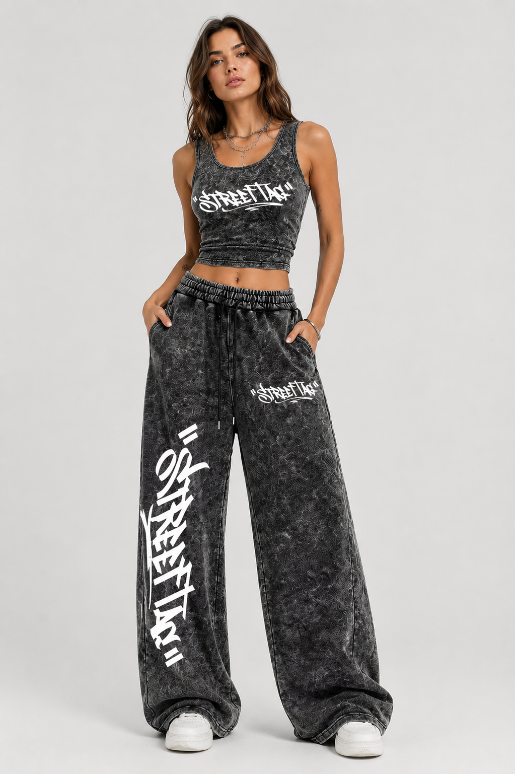 Ensemble débardeur et pantalon imprimé — Popin — Amielle Paris