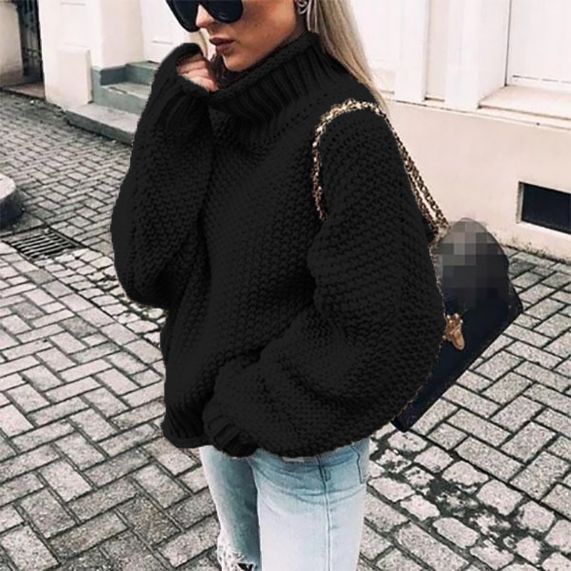 Pull ample en grosse maille à col roulé — Amielle Paris