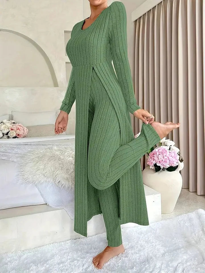 Bella — Ensemble robe côtelée et legging — Amielle Paris