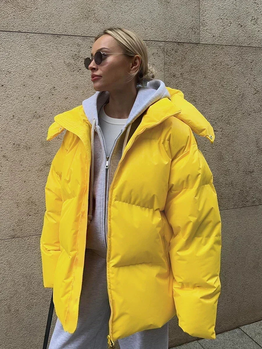 Serena — Doudoune ample à capuche — Amielle Paris