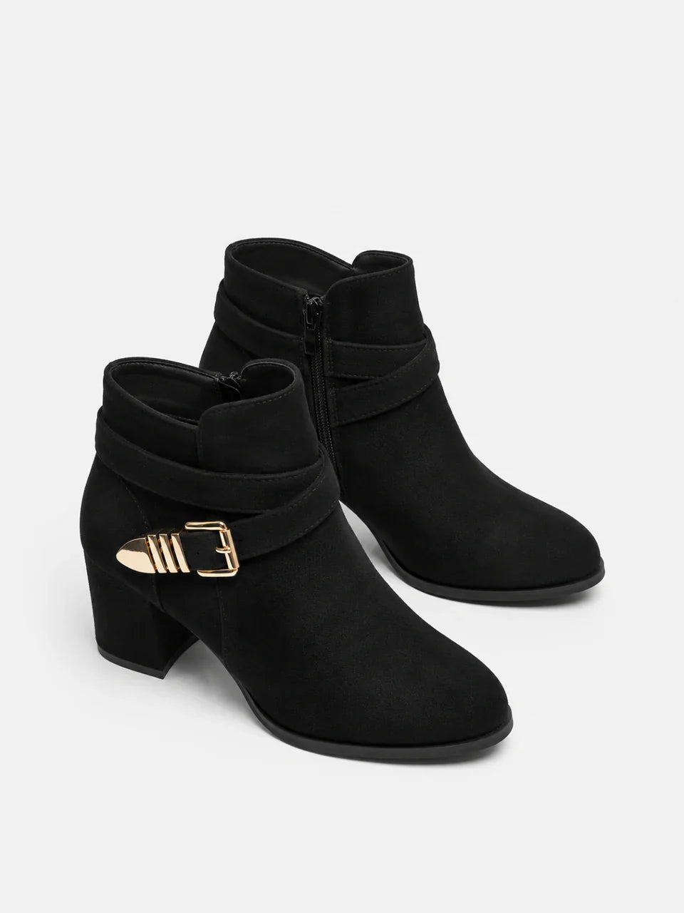 Bottines à talon bloc et bride Edie — Amielle Paris