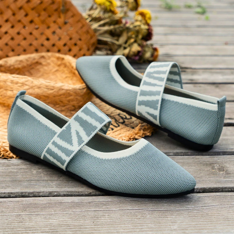 Chaussures Mary Jane en maille à bout pointu — Amielle Paris