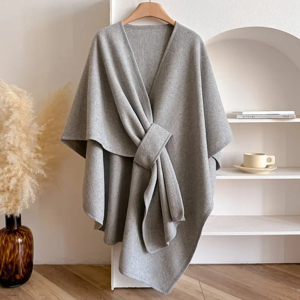 Sienna — Manteau drapé à col châle — Amielle Paris