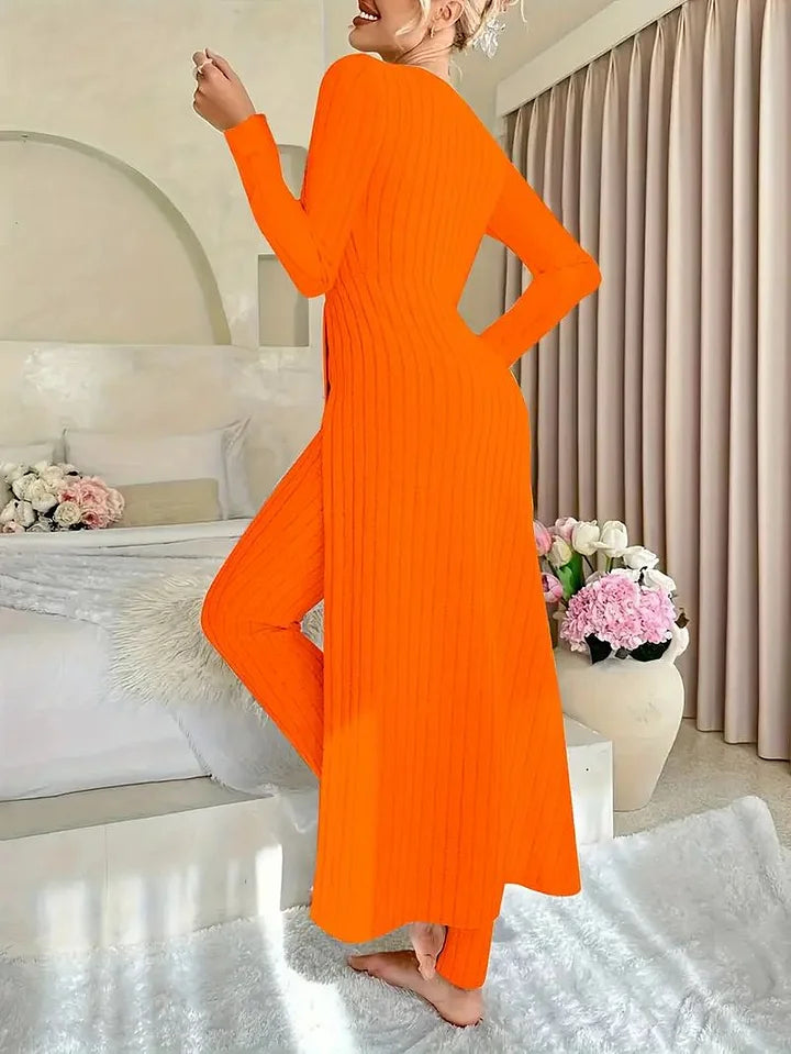 Bella — Ensemble robe côtelée et legging — Amielle Paris