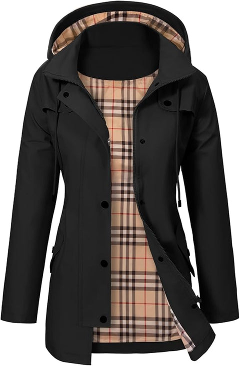 Parka à capuche et col montant ajustable