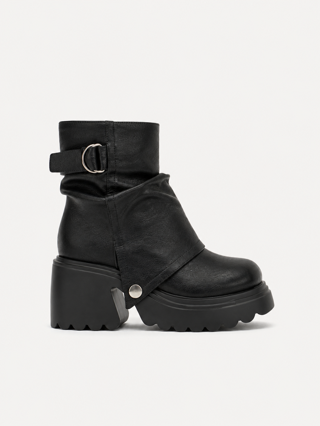 Bottines plateforme à boucle anneau