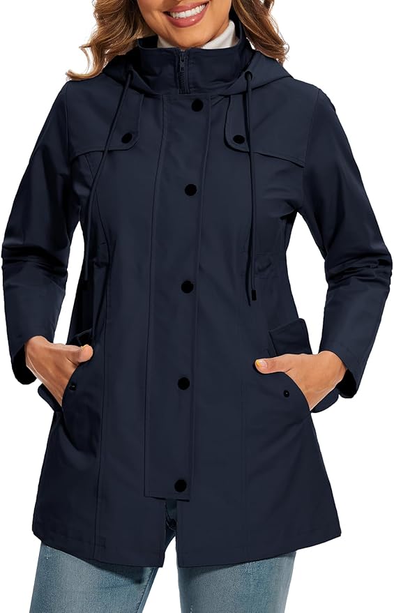 Parka à capuche et col montant ajustable — Amielle Paris
