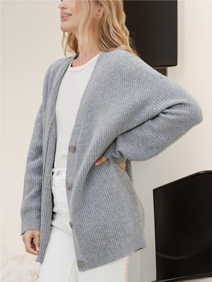Gilet ample côtelé à coupe cocon — Amielle Paris