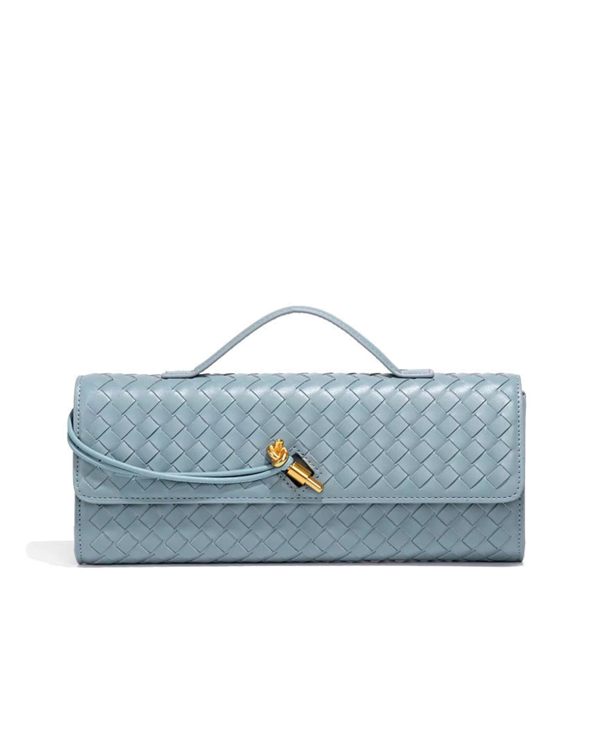 Pochette tressée à fermoir nœud — Olivia — Amielle Paris