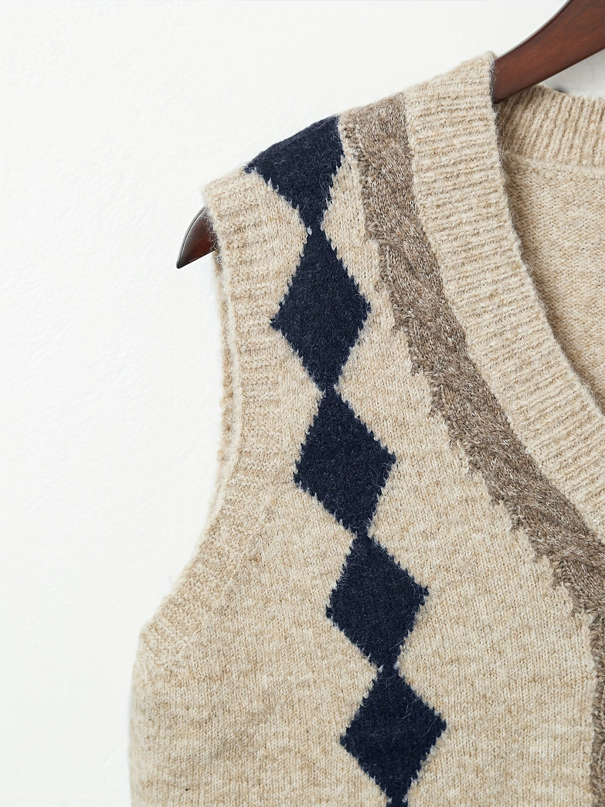 Pull sans manches à losanges — vue 4