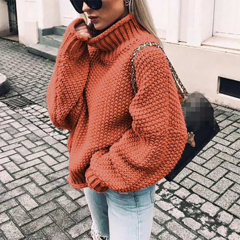 Pull ample en grosse maille à col roulé — Amielle Paris