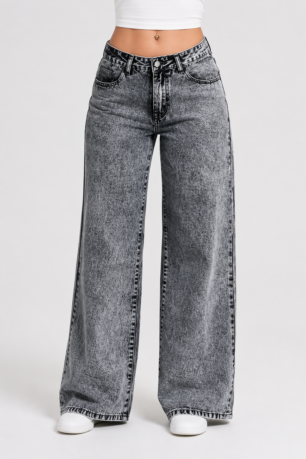 Jean large délavé — Evy — Amielle Paris