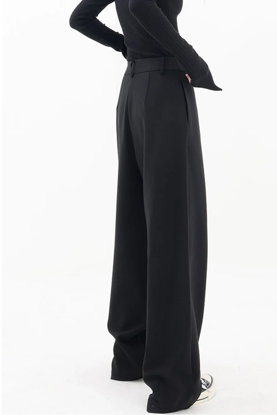 Pantalon large à taille asymétrique — Zita — Amielle Paris