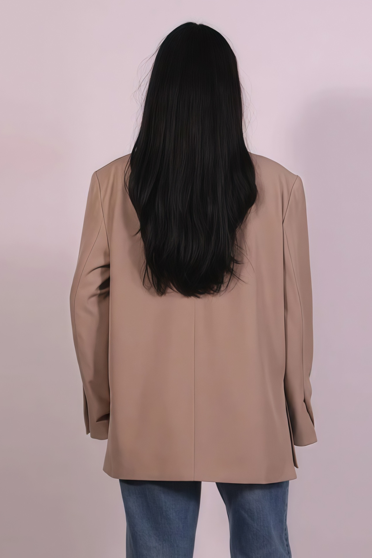 Kelsey — Blazer long croisé à coupe ample — Amielle Paris