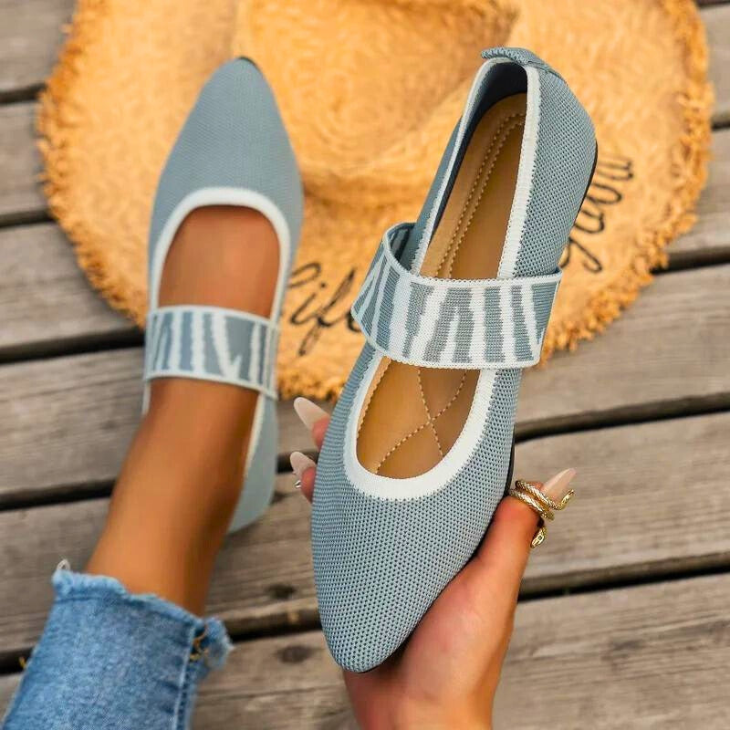 Chaussures Mary Jane en maille à bout pointu — Amielle Paris