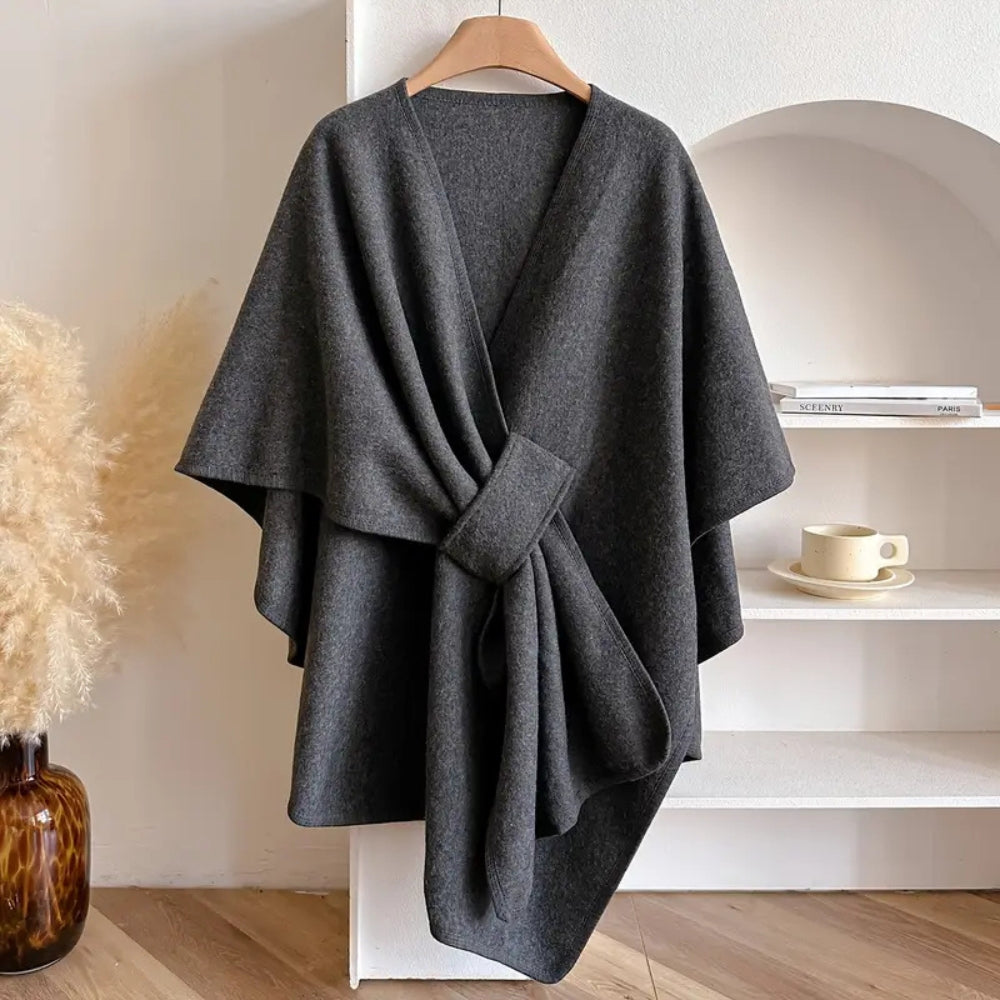 Sienna — Manteau drapé à col châle — Amielle Paris