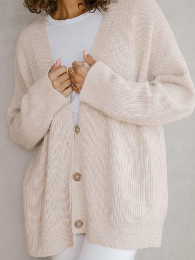 Gilet ample côtelé à coupe cocon — Amielle Paris