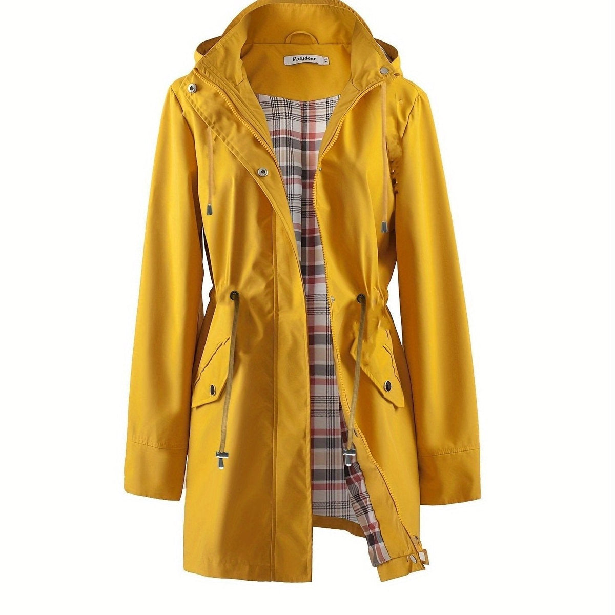 Parka doublée à capuche et taille à cordon — Amielle Paris