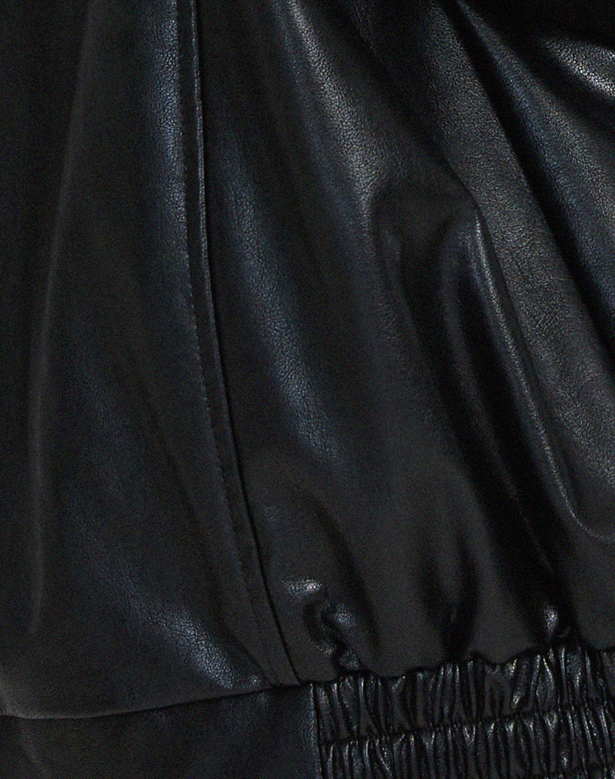 Veste ample aspect cuir à col rabattu — Amielle Paris