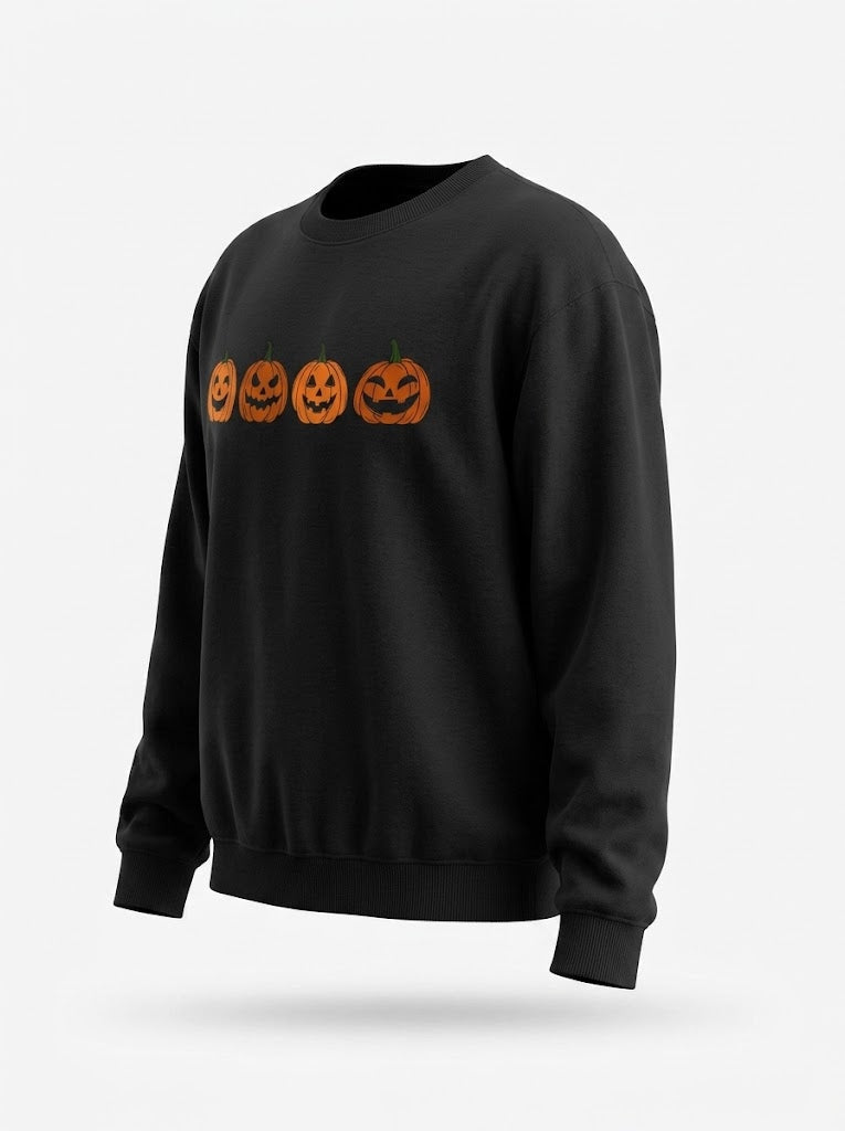 Trick & Treat — Sweat noir à citrouilles — vue 4