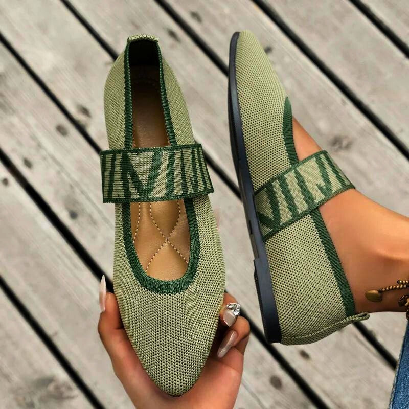 Chaussures Mary Jane en maille à bout pointu — Amielle Paris