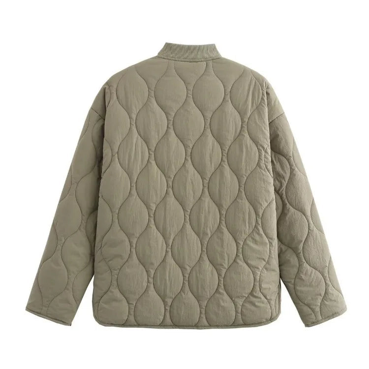 Chloe — Veste matelassée à doublure léopard — Amielle Paris