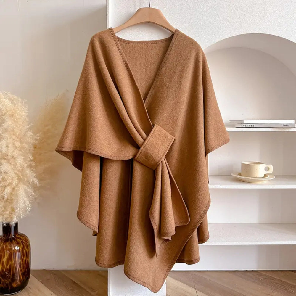 Sienna — Manteau drapé à col châle — Amielle Paris