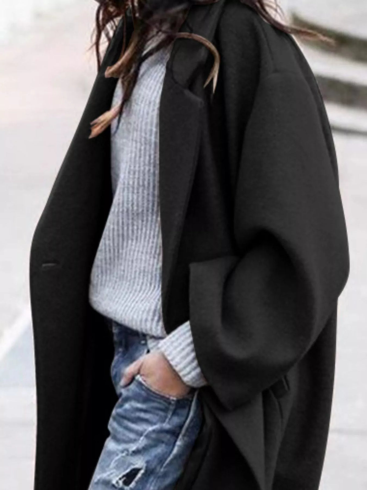 Manteau long ample à manches larges — Amielle Paris