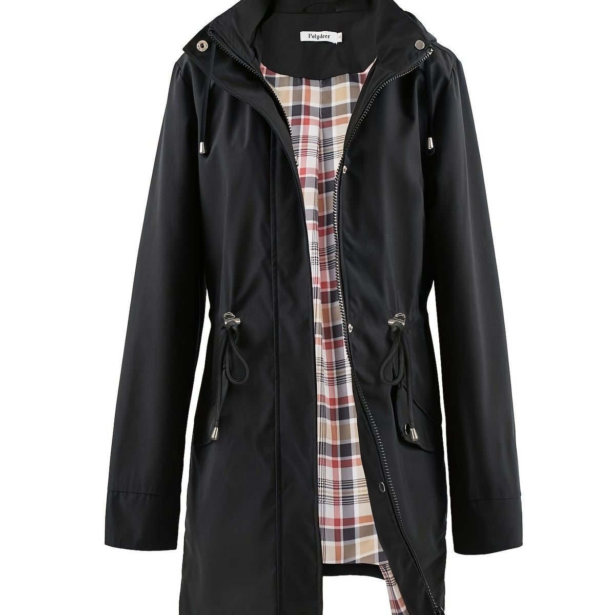 Parka doublée à capuche et taille à cordon — Amielle Paris