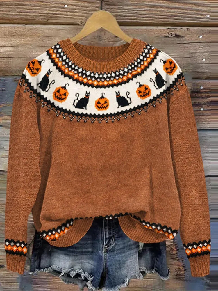 Geneviève | Pull à motifs d’Halloween — Amielle Paris