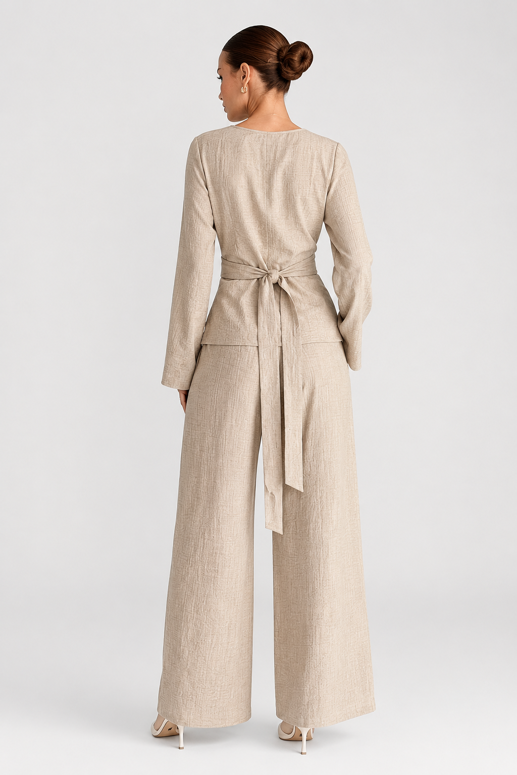 Ensemble cache-cœur et pantalon large Dara — Amielle Paris