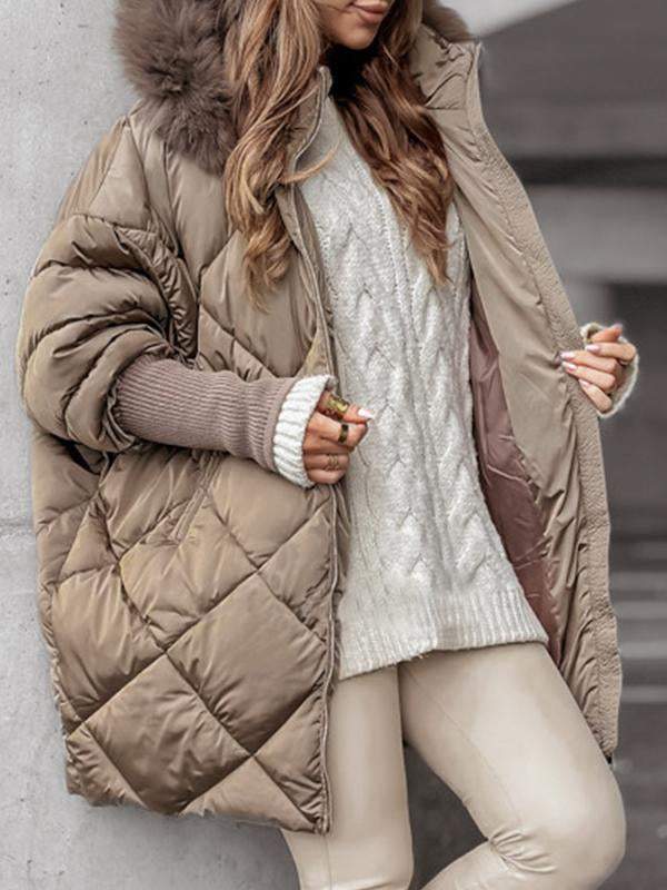 Elara — Veste ample matelassée en losanges — Amielle Paris
