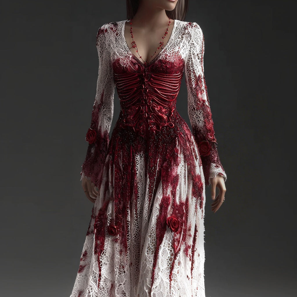 Bone Bride — Robe longue Halloween — vue 4