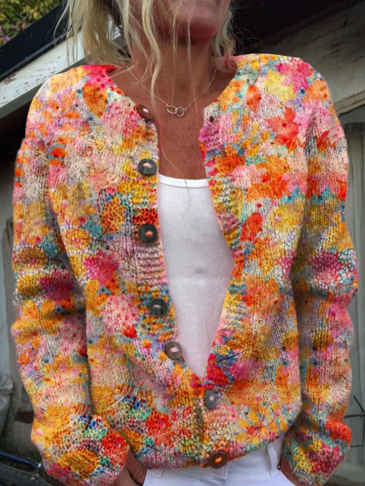 Léna | Cardigan à imprimé floral