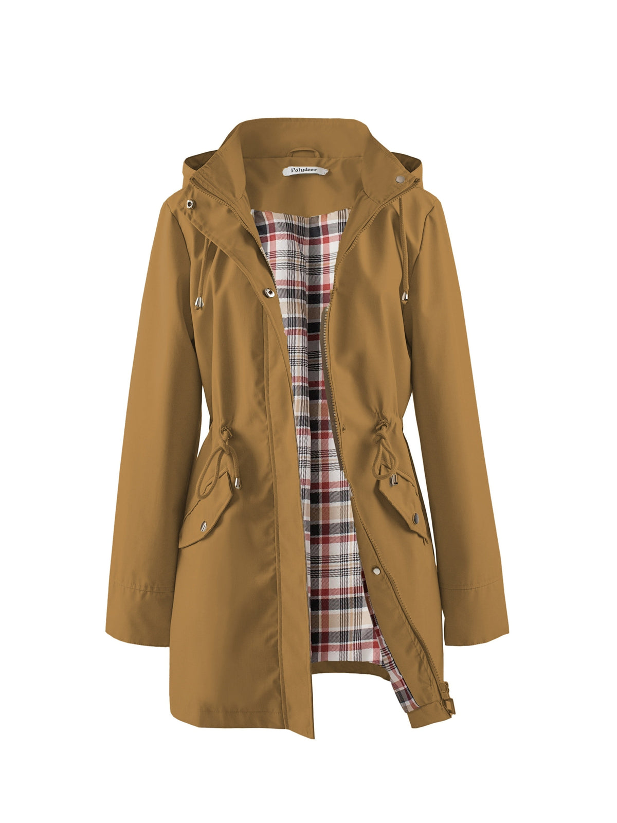 Parka doublée à capuche et taille à cordon — Amielle Paris