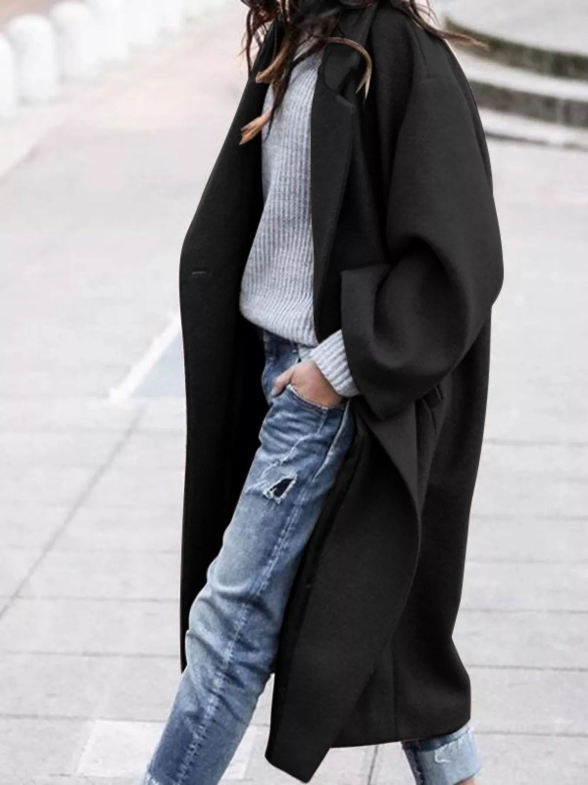 Manteau long ample à manches larges — Amielle Paris