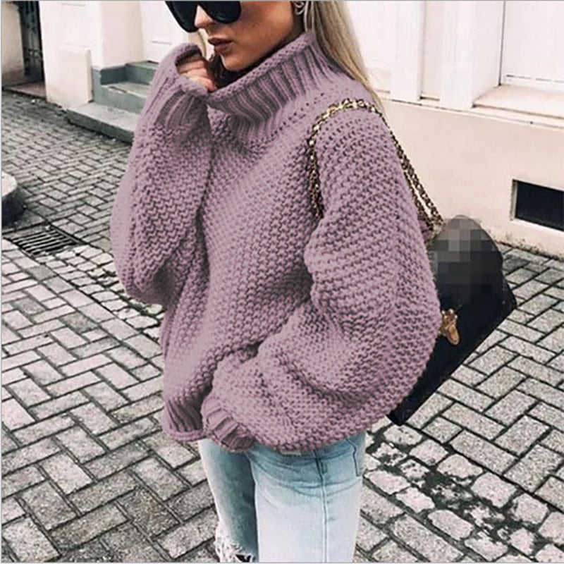 Pull ample en grosse maille à col roulé — Amielle Paris