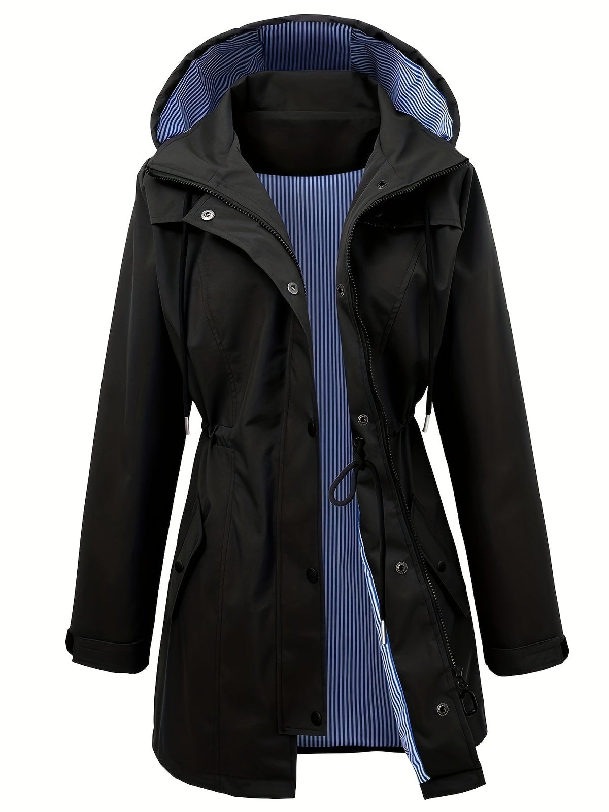 Parka longue à capuche et taille ajustable — Amielle Paris