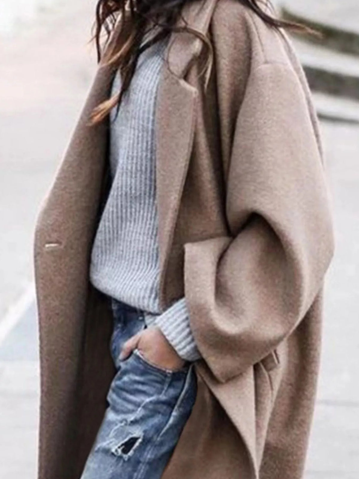 Manteau long ample à manches larges — Amielle Paris
