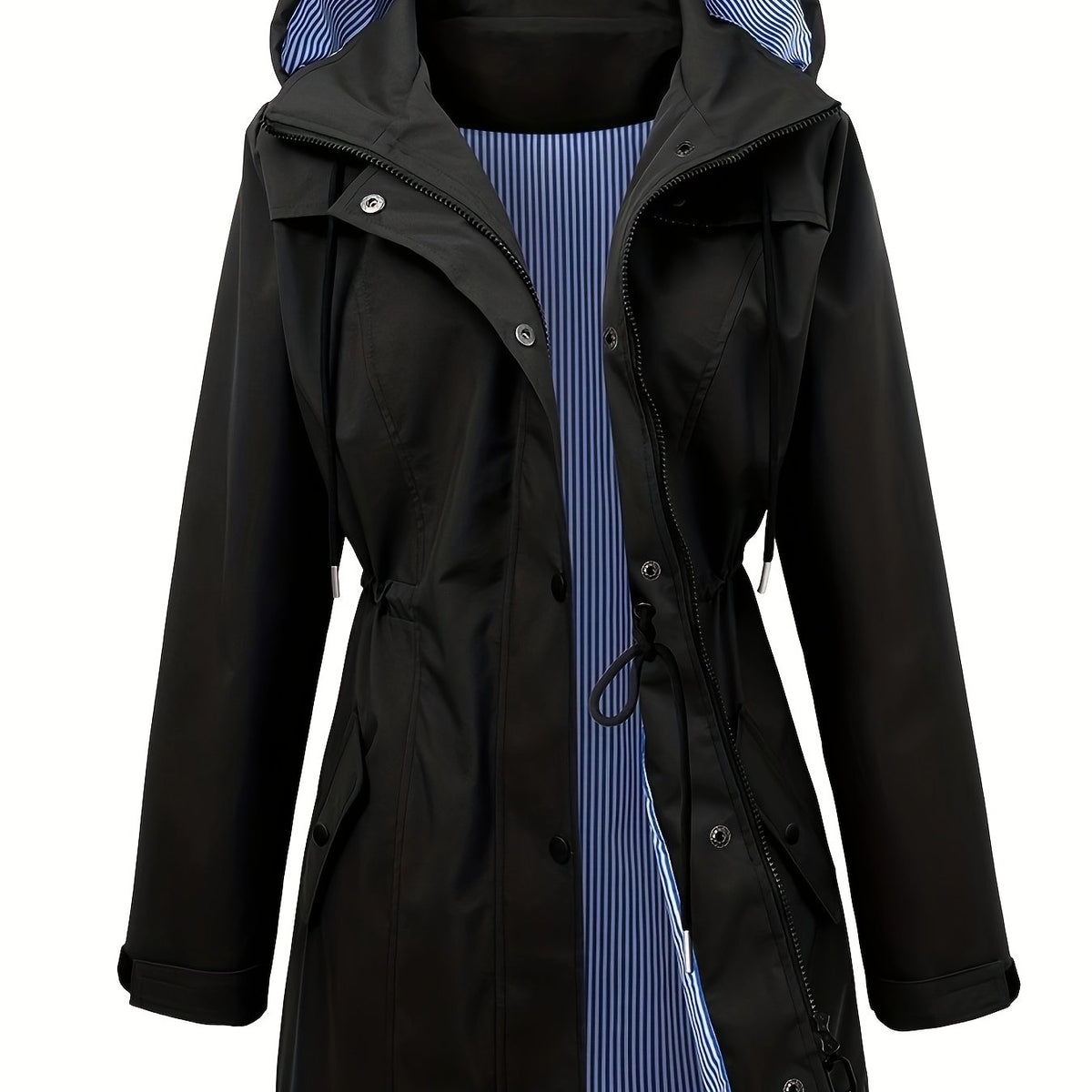 Parka longue à capuche et taille ajustable — Amielle Paris