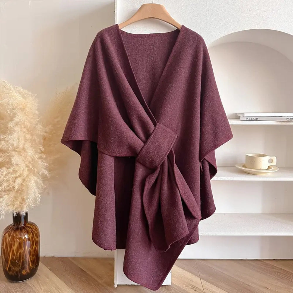 Sienna — Manteau drapé à col châle — Amielle Paris