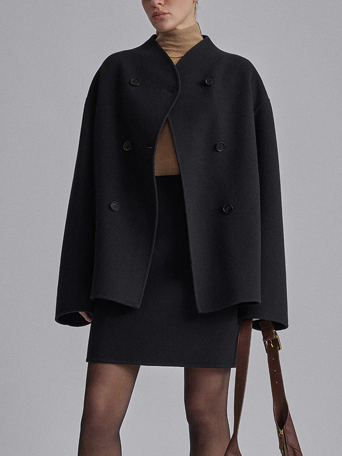 Nadia — Veste ample à col montant — Amielle Paris