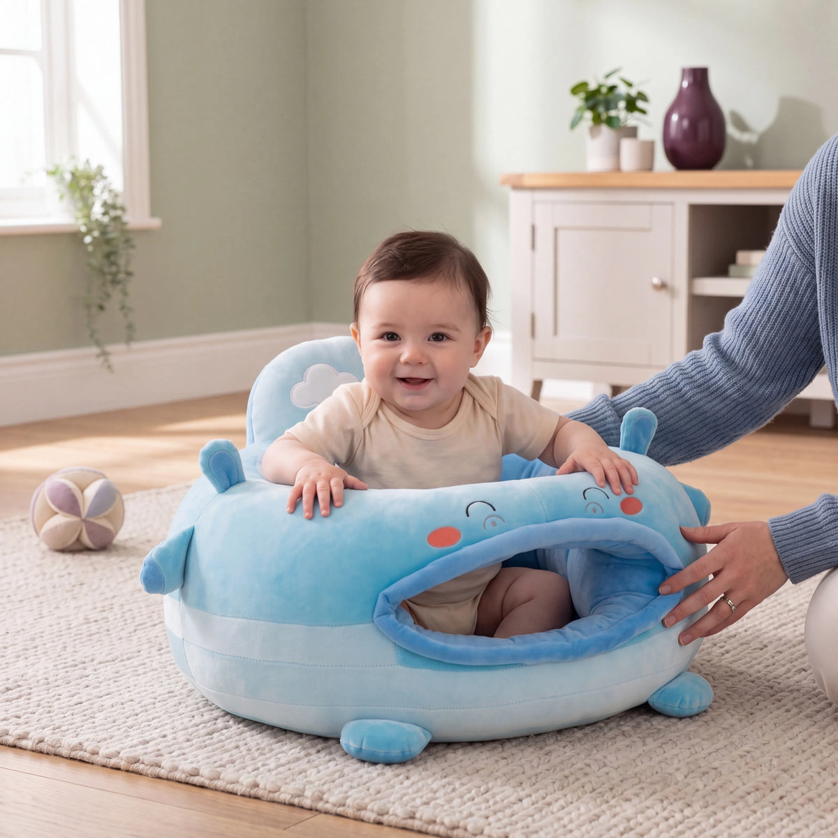Fauteuil d’éveil bébé en peluche — 60 × 45 cm — vue 6