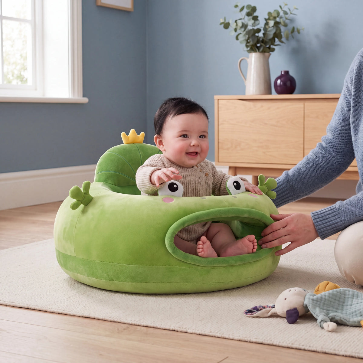 Fauteuil d’éveil bébé en peluche — 60 × 45 cm — vue 9