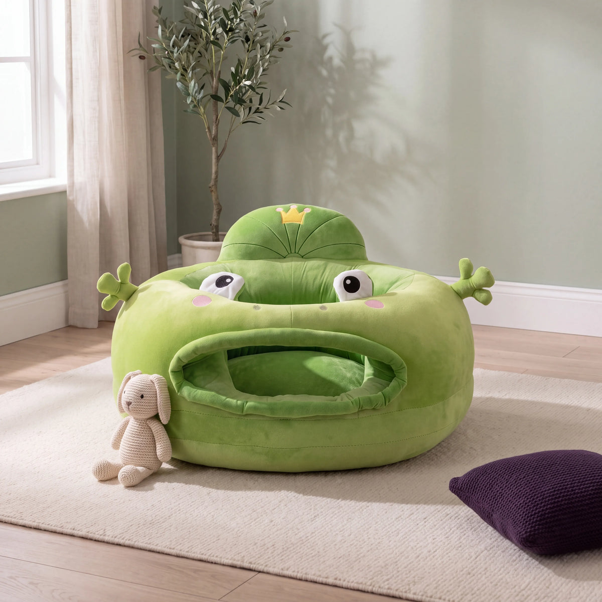 Fauteuil d’éveil bébé en peluche — 60 × 45 cm — vue 13