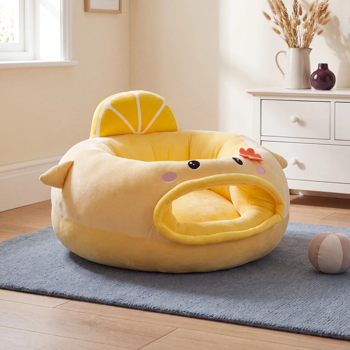 Fauteuil d’éveil bébé en peluche — 60 × 45 cm — vue 14