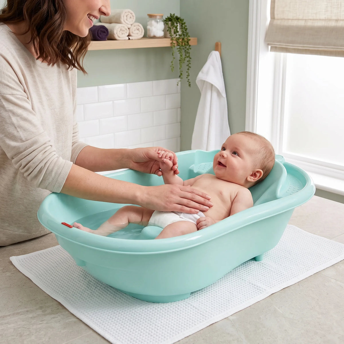 Baignoire bébé évolutive avec bouchon de vidange — vue 6