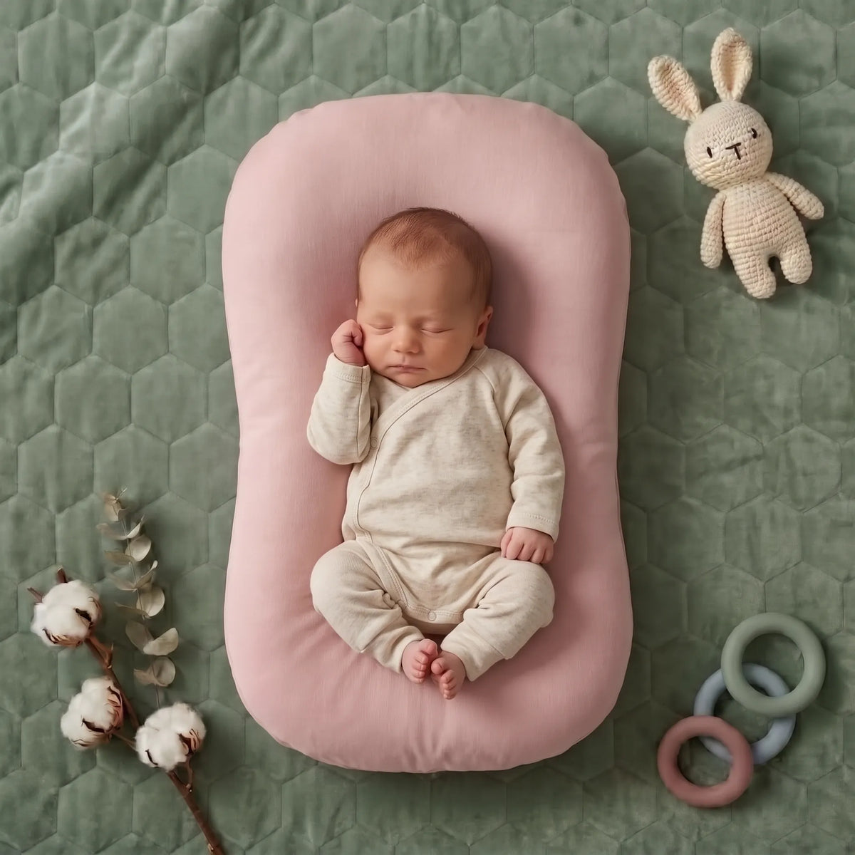 Coussin bébé en mousseline à bords rembourrés — vue 12