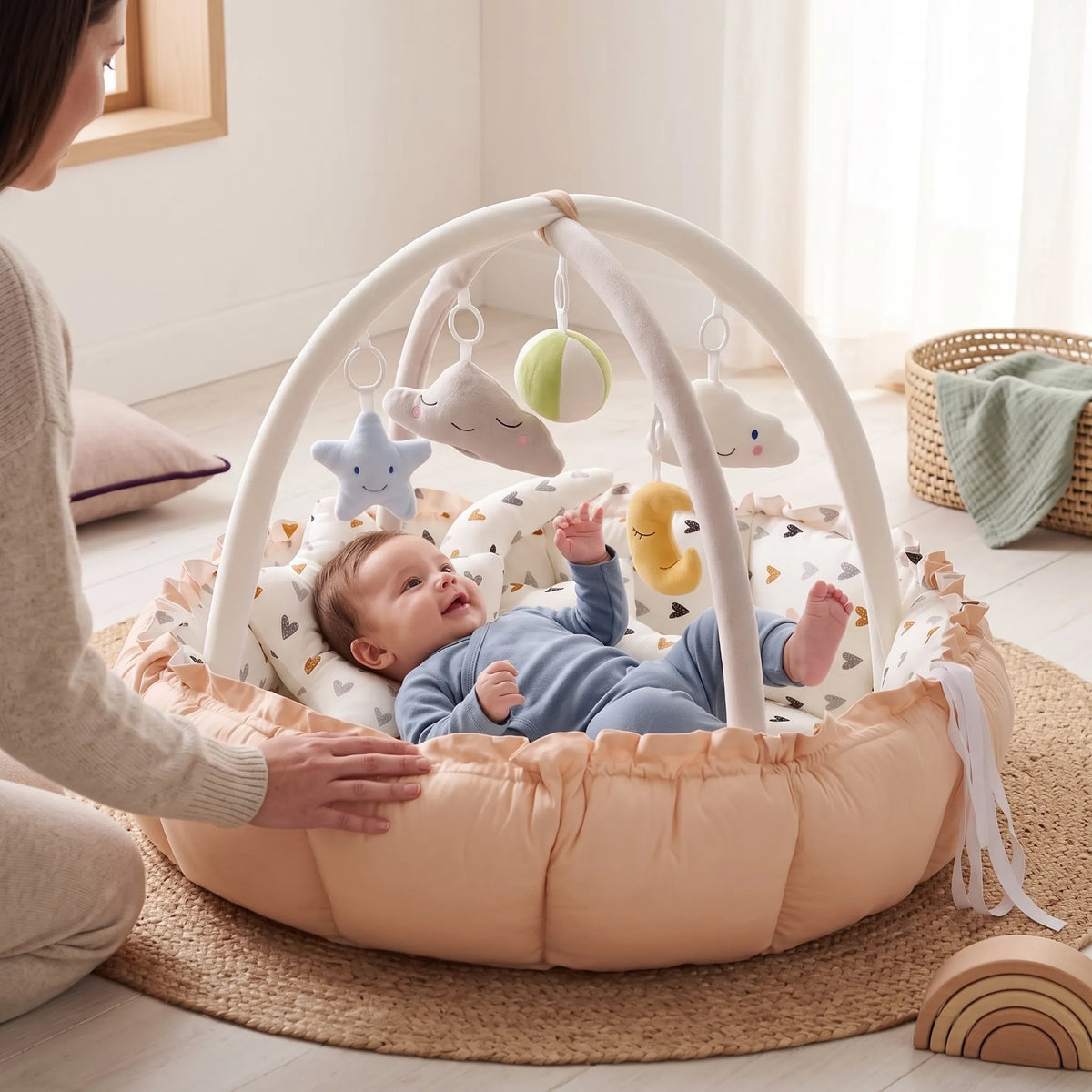 Tapis d’éveil rembourré avec arche et coussins — vue 4