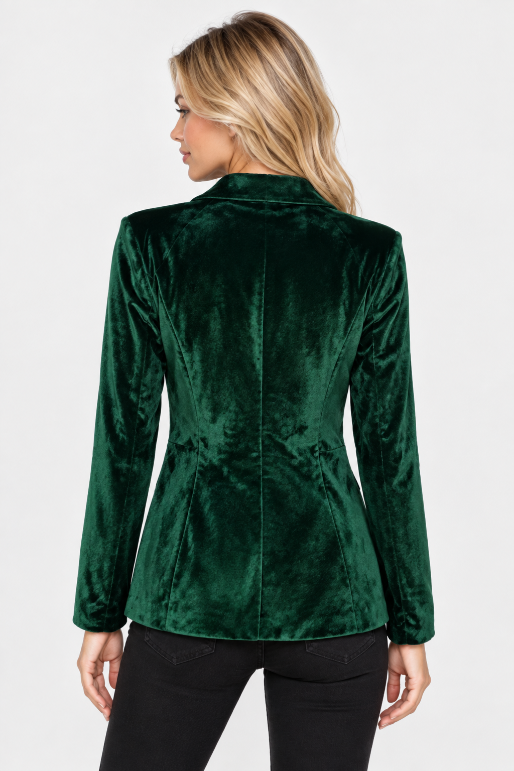 Blazer en velours à un bouton — Amielle Paris